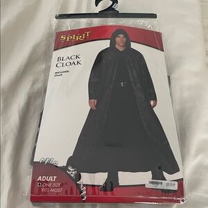 Spirit Halloween Black Hooded Cloak